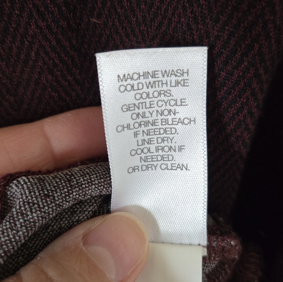 J. Jill Dress Herringbone Ponte Knit 3/4 Sleeve Scoop Neck Burgundy Size Small - Picture 10 of 10